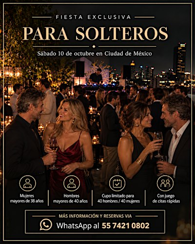 FIESTA PARA SOLTEROS (mayores de 40 años)