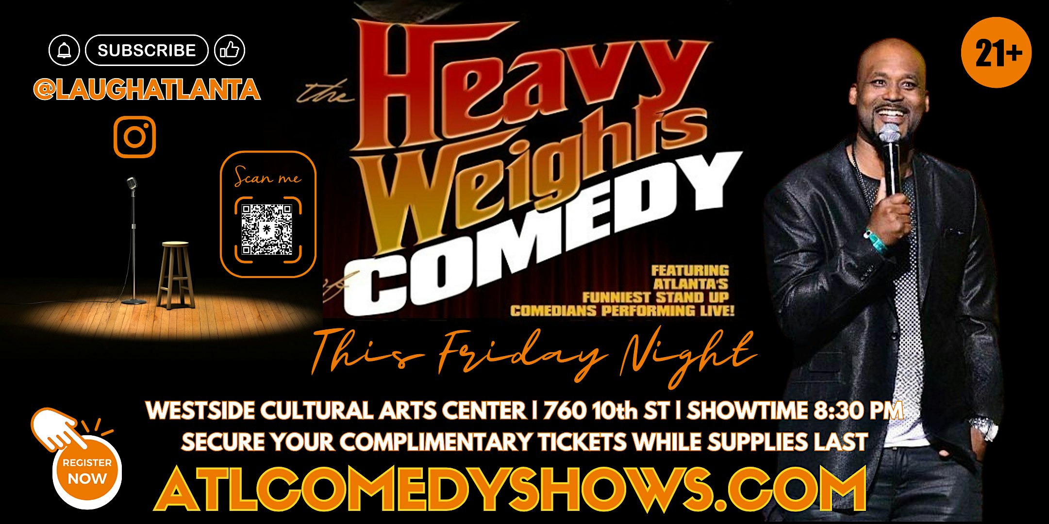 Laugh Atlanta presents Friday Night Comedy @ Westside Cultural Arts Center.