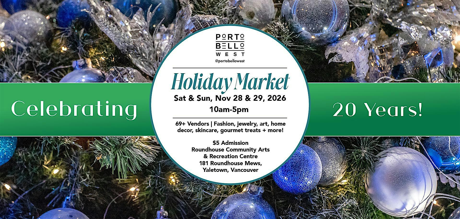 Portobello West Holiday Market 2026 (Sat + Sun, Nov 28 + 29).