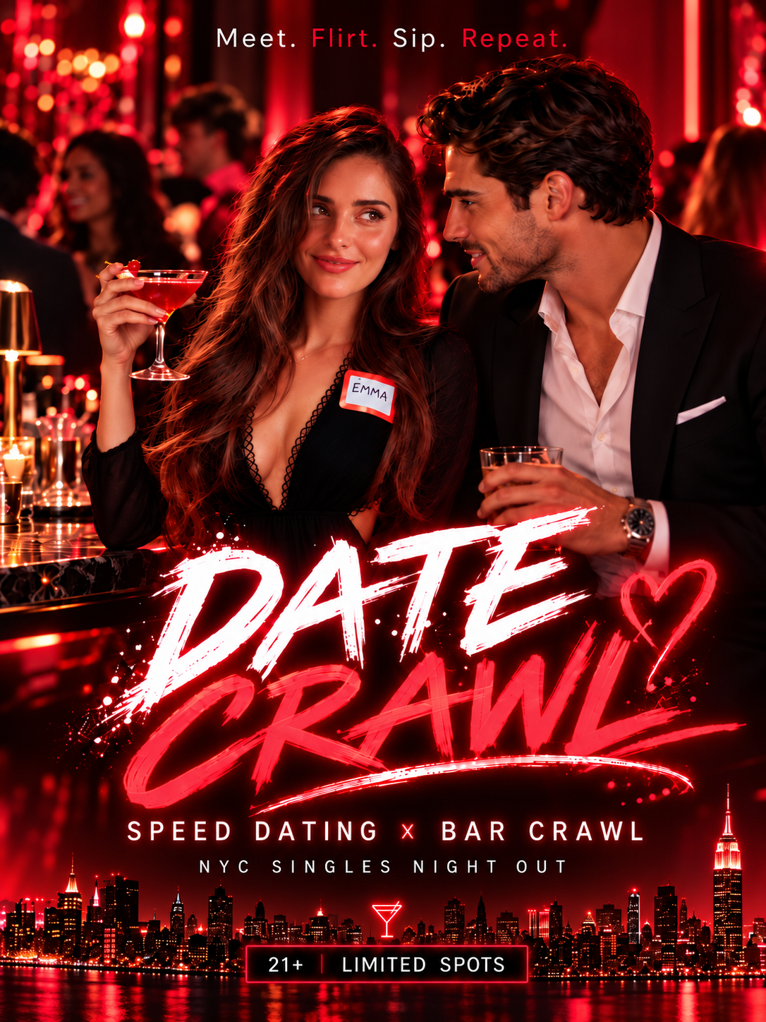 ❤️ DATE CRAWL — Meet. Flirt. Sip. Repeat.