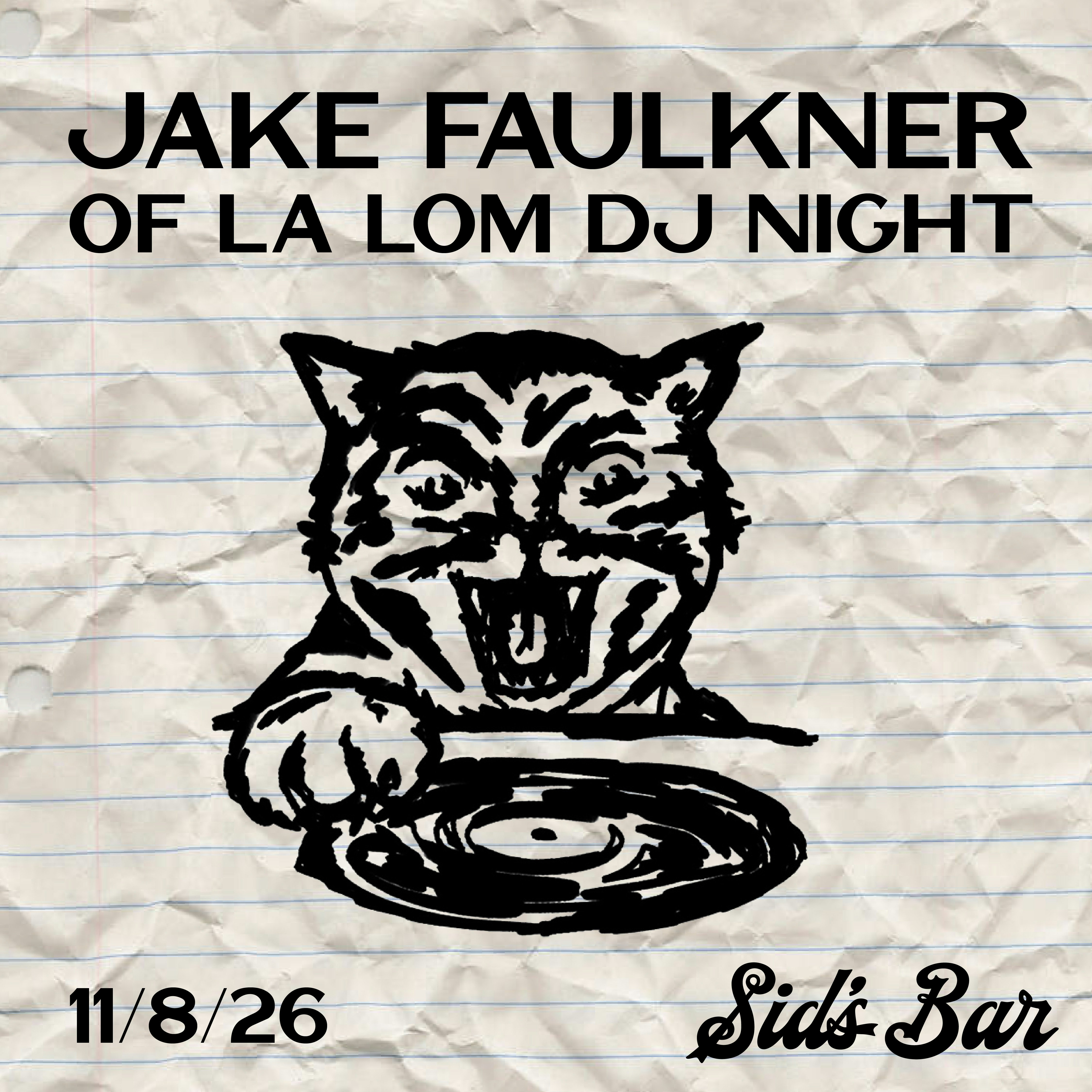 Jake Faulkner of LA LOM DJ night