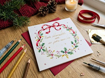 Botanisches Malen – Red Christmas Edition