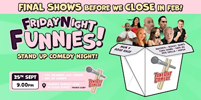 This week at TakeOut Comedy - Friday Night Funnies!