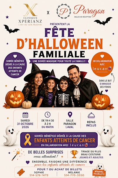 Halloween familial avec Leucan : Soirée magique pour une cause qui compte!