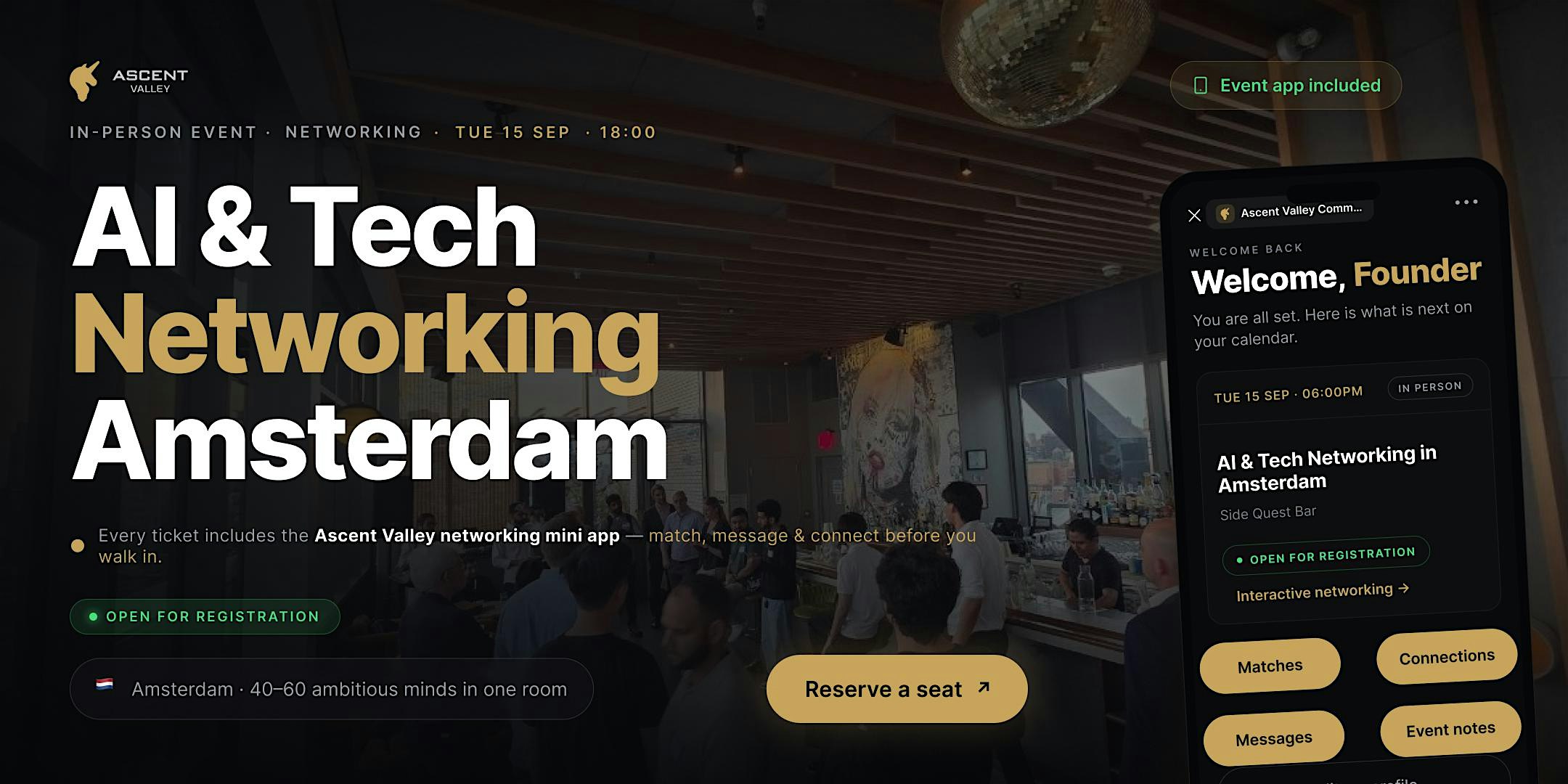 Startup Networking Amsterdam: Founders, Investors & Talent Mixer