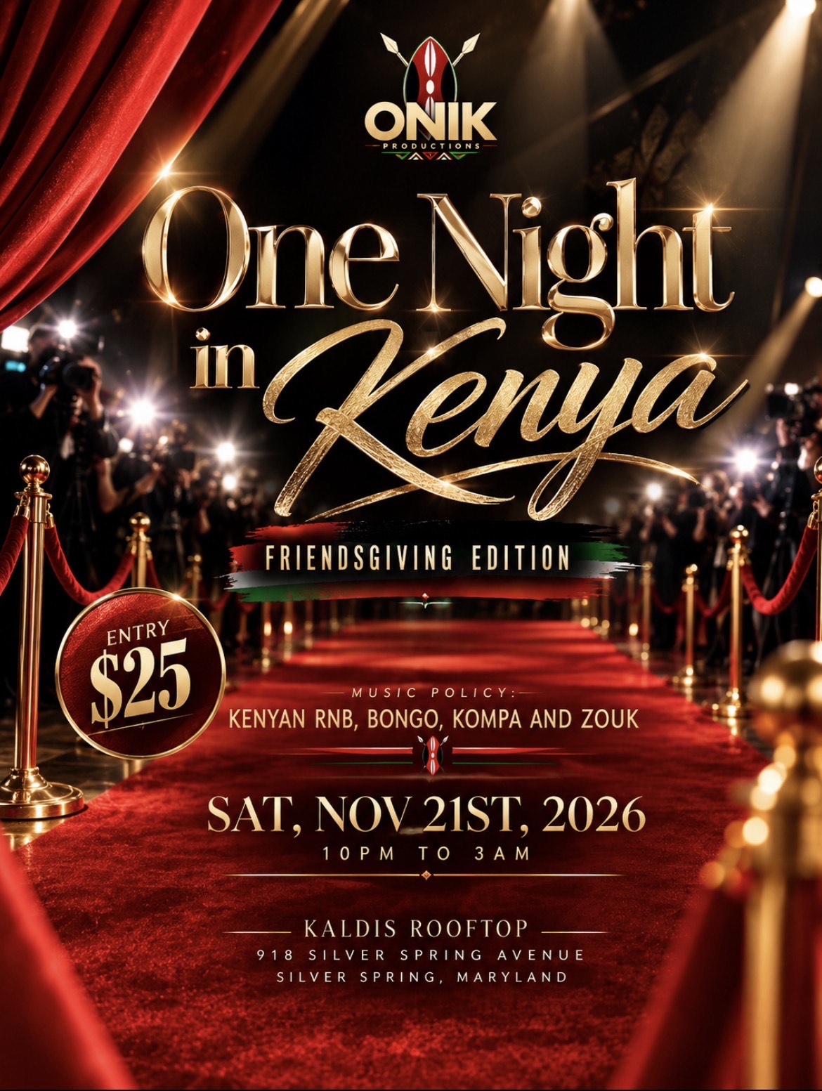 One Night In Kenya Friendsgiving Edition 2026