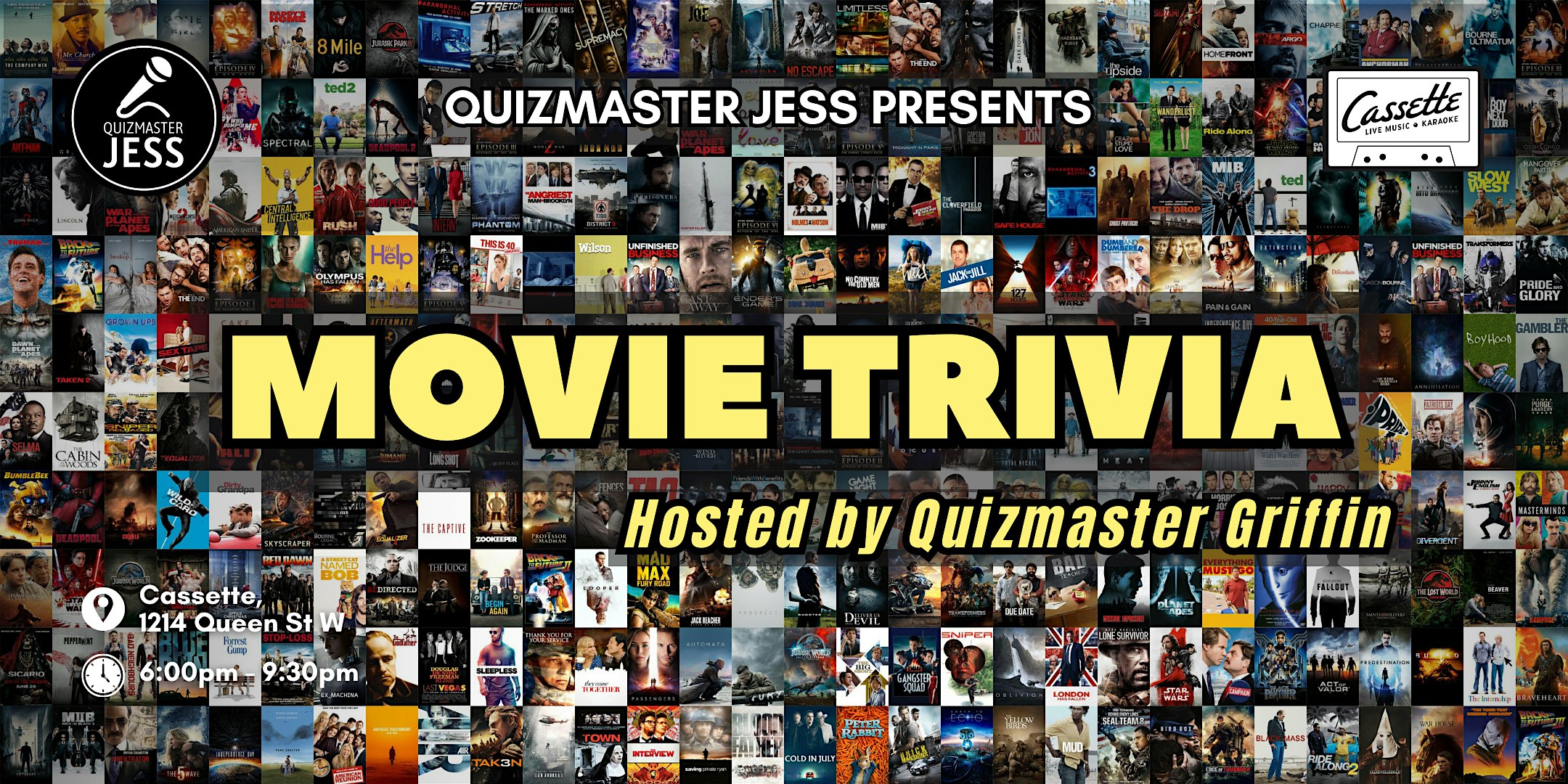 Movie Trivia at Cassette by the Quizmaster Jess Team