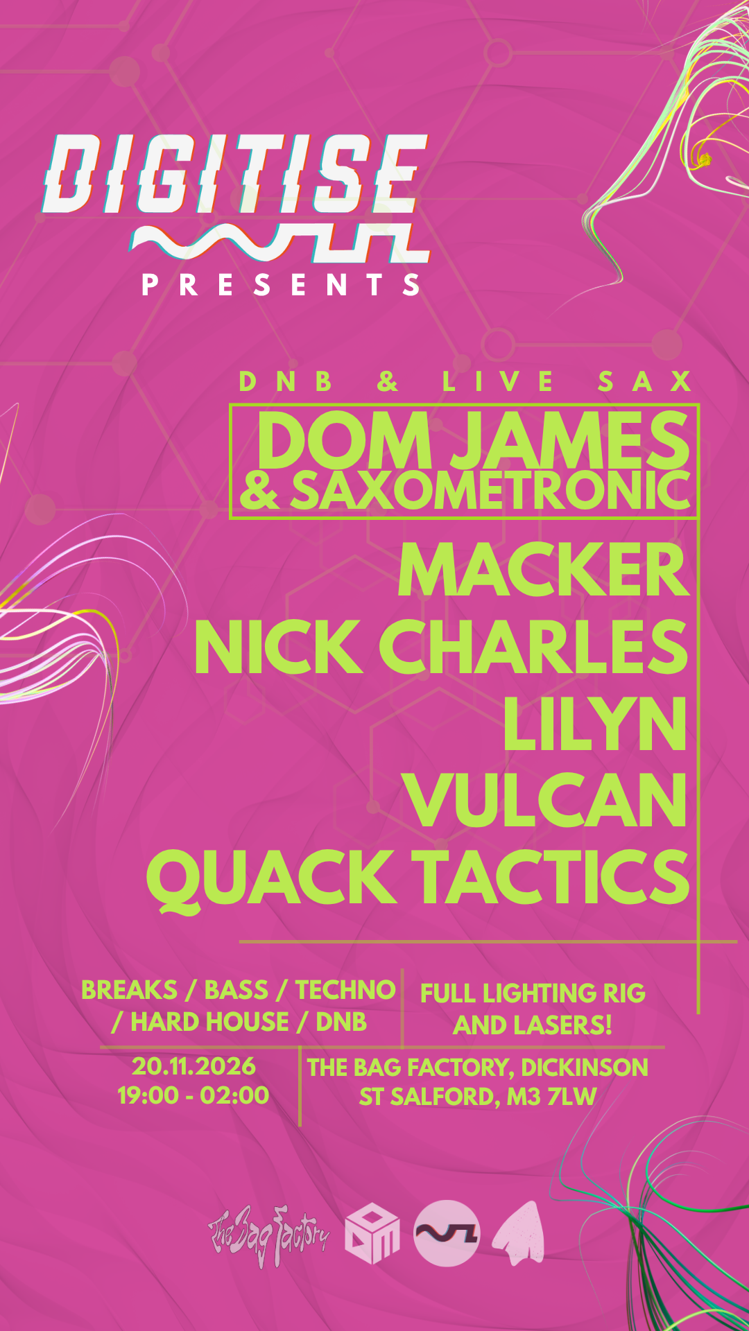 Digitise x Bag Factory – Macker, Nick Charles, Lilyn & Vulcan