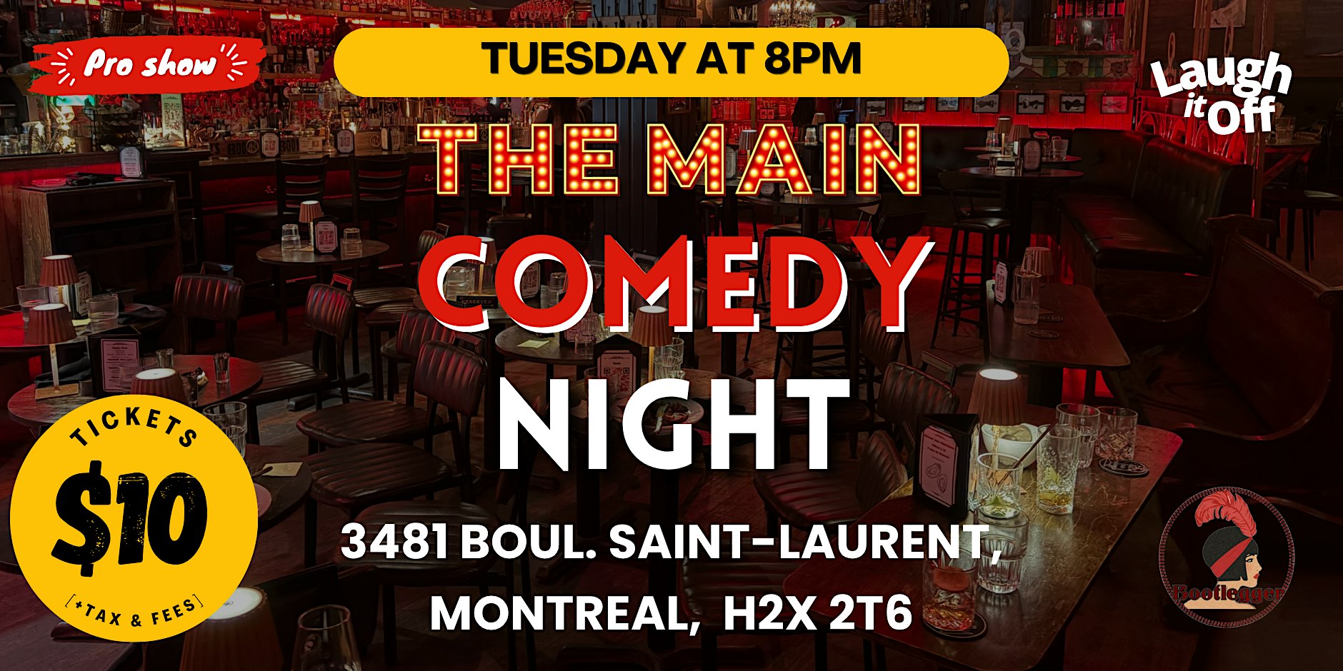 TUESDAY Pro Comedy Show | The Main Comedy Show in Montreal on Nov. 10