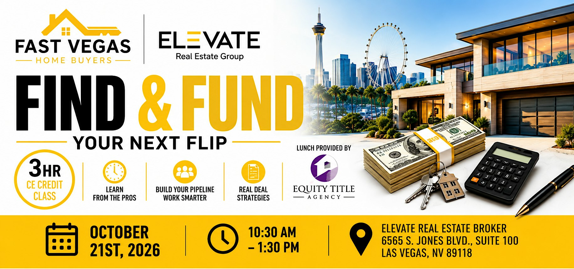 How to Find & Fund Your Next Flip - CE Class CE.7451000-RE