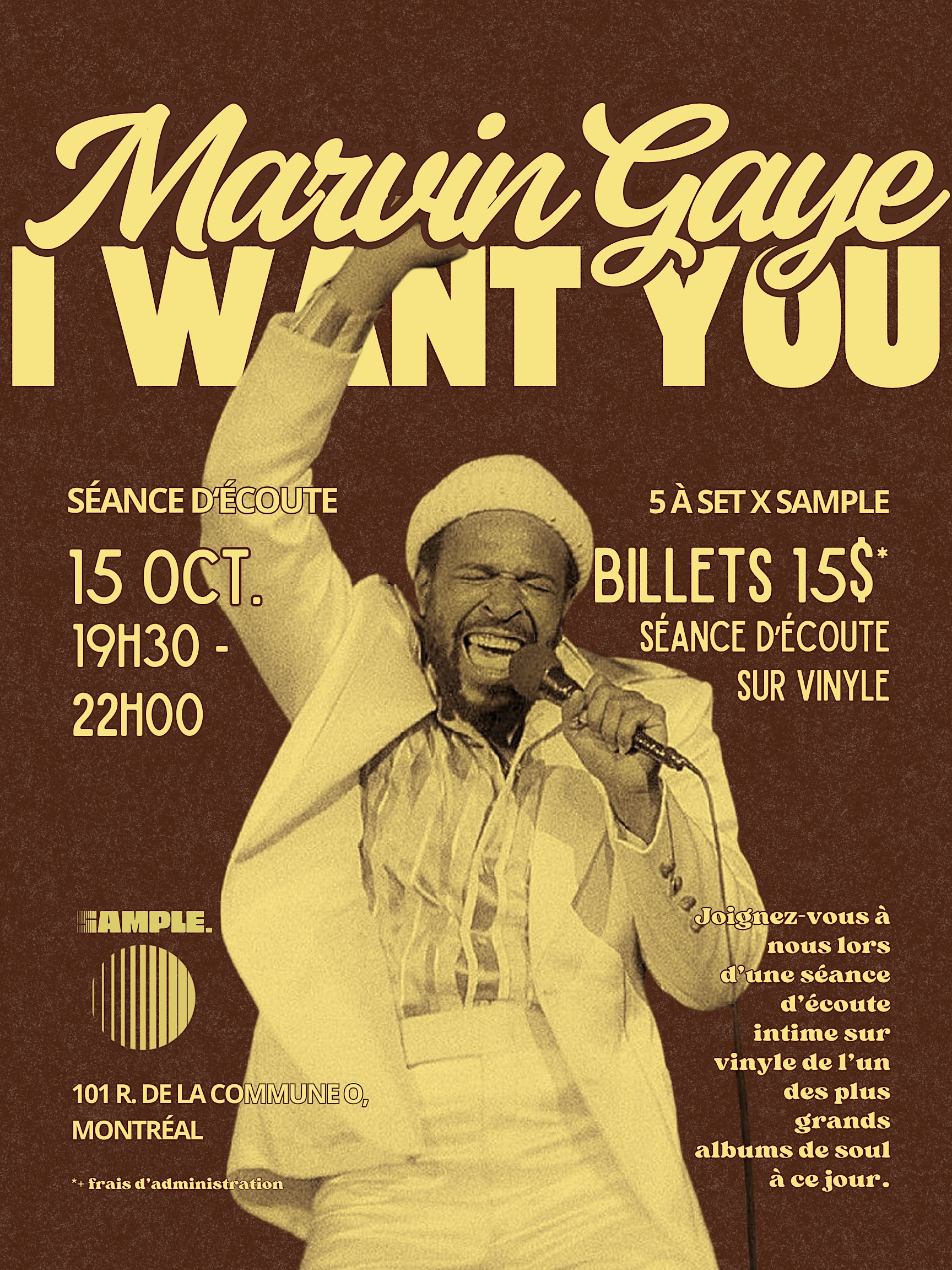 5 à Set: Marvin Gaye "I Want You" Listening Party - Séance d'écoute