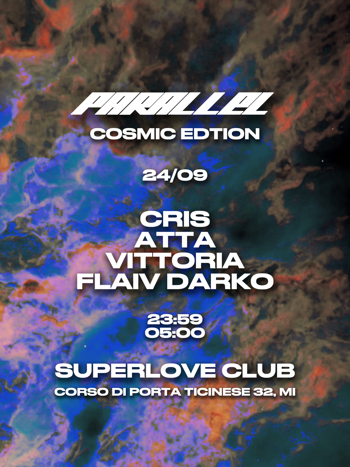 PARALLEL NIGHT - COSMIC EDITON Φ HARD MUSIC EVENT