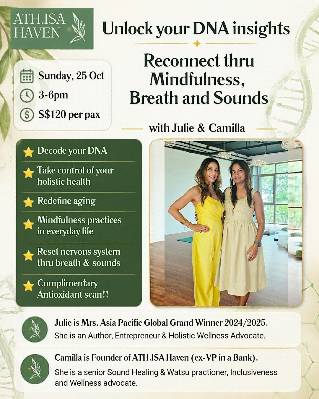 Unlock you DNA & Reconnect thru Mindfulness, Breath & Sounds