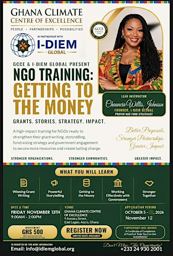 NGO TRAINING: GETTING TO THE MONEY