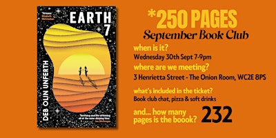 SEPTEMBER  BOOK CLUB: Earth 7