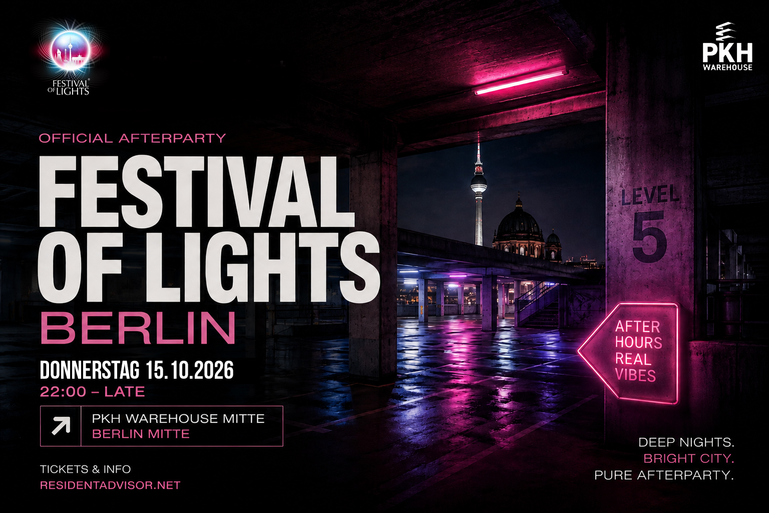 Festival of Lights Afterpary with A.D.H.S, Mehr is Mehr, Maurice Mino, ZweiE, Manu Strasse
