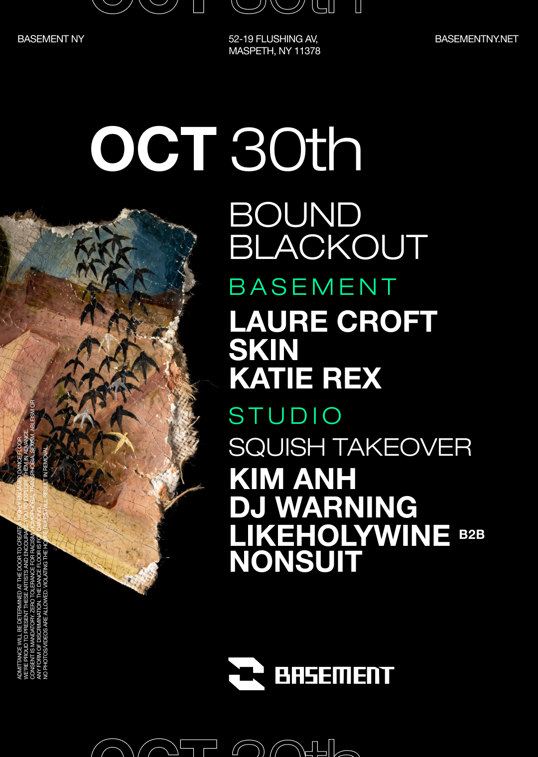BOUND Blackout: Laure Croft / SKIN / Katie Rex / Kim Anh / Dj Warning / likeholywine / nonsuit