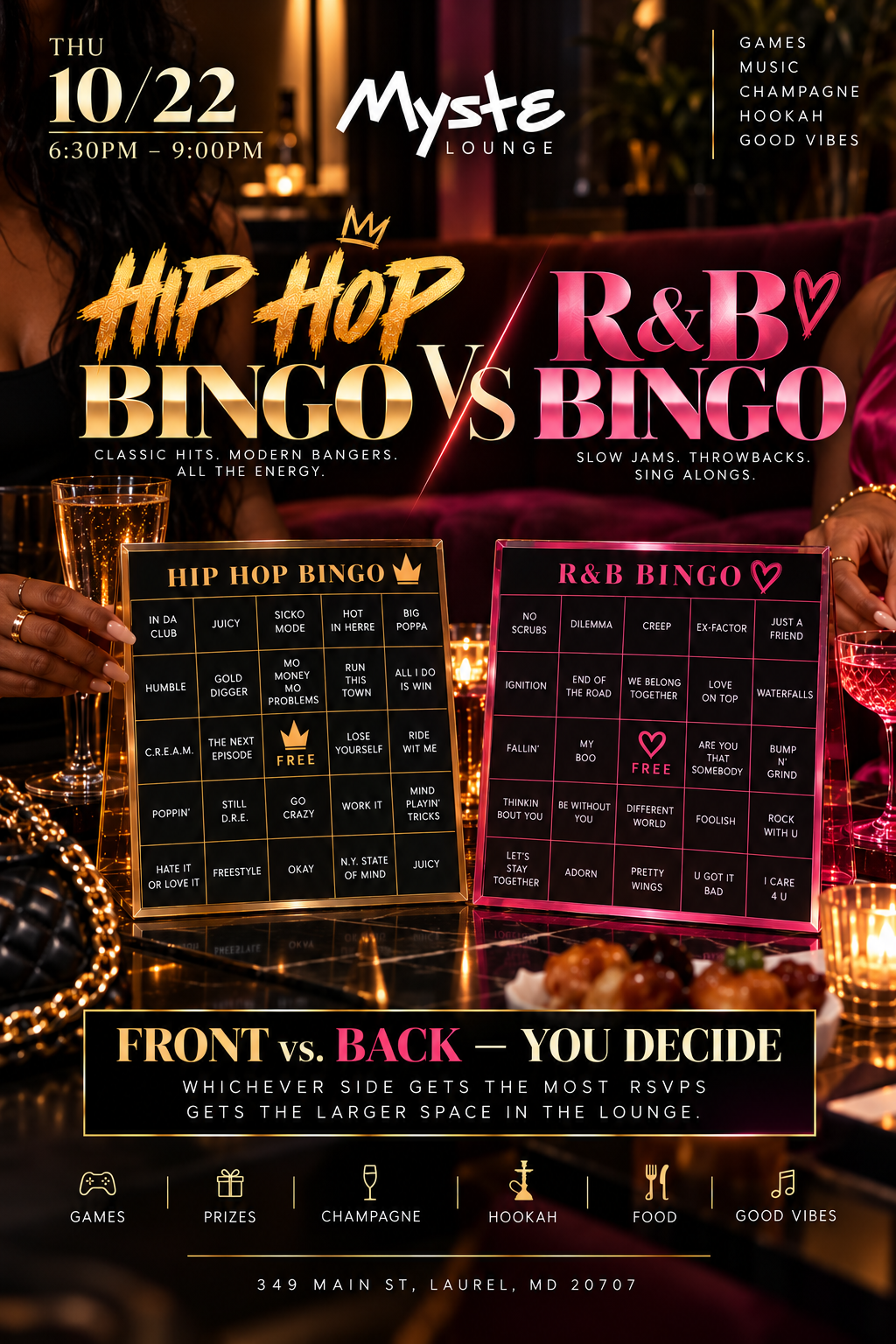 (HIP HOP) VERSUS R&B/Hip Hop Bingo