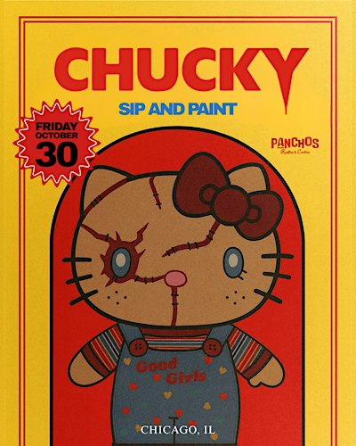 Chucky x Hello Kitty Sip and Paint