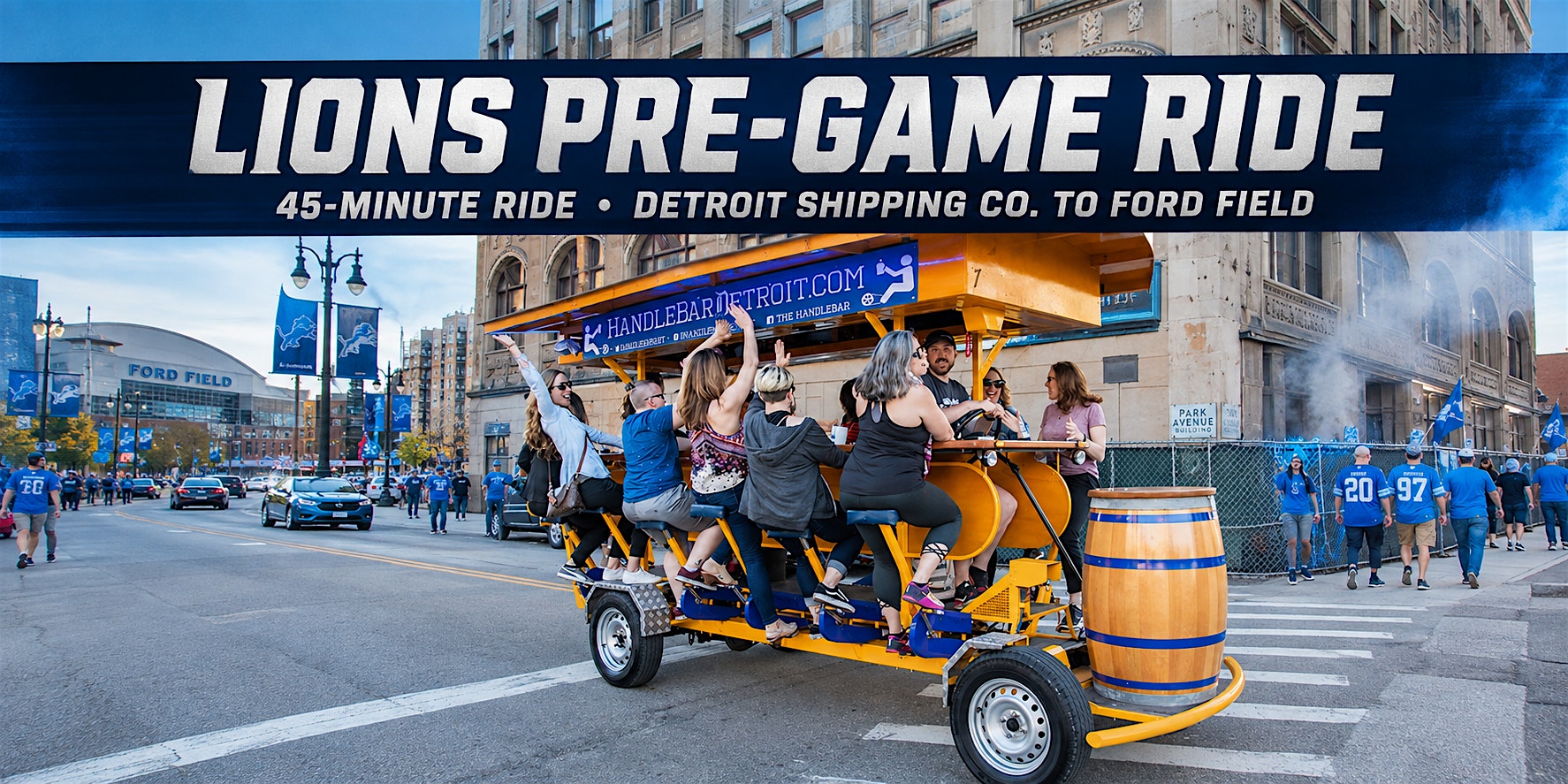 Handlebar Lions Pre-Game Ride + Ford Field Drop-Off