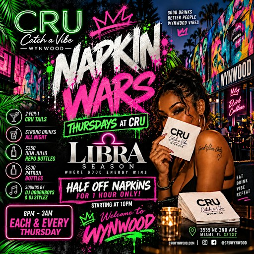 LIBRA SEASON JUST GOT WILD AT CRU WYNWOOD!