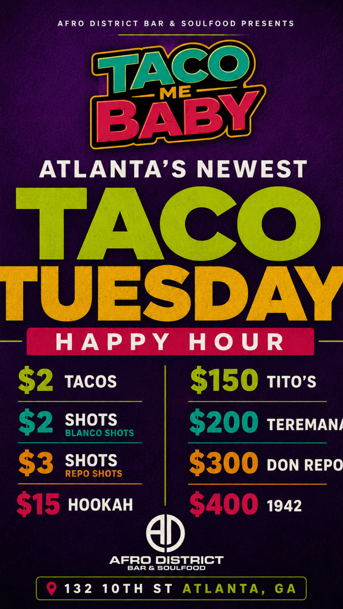 TACO ME BABY !! TACO TUESDAY HAPPY HOUR