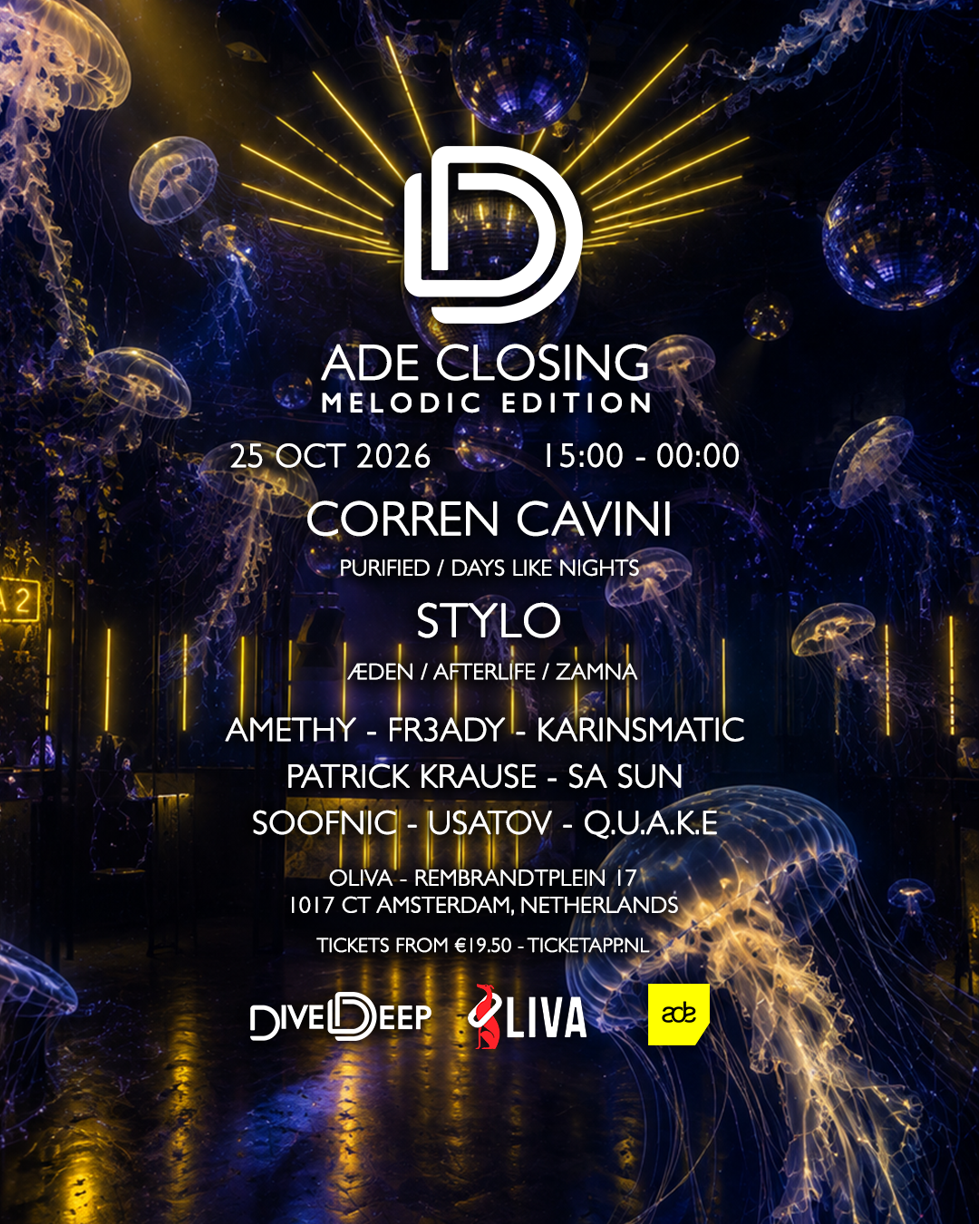 Dive Deep: ADE Closing - Melodic Edition w/ Corren Cavini, Stylo