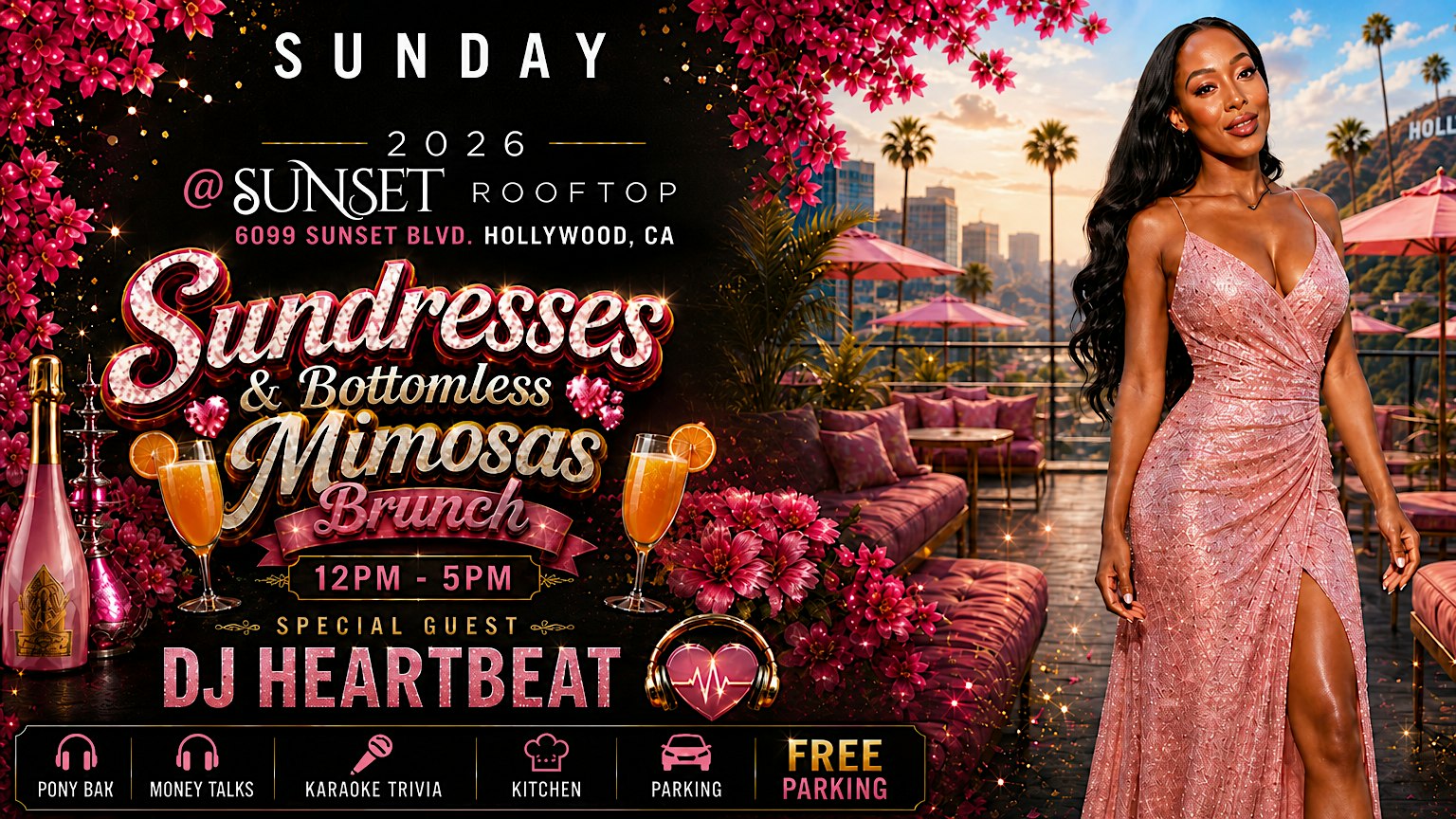 sundresses and bottomless mimosas brunch -