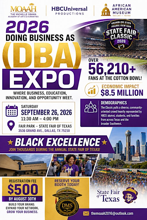 Doing Business As (DBA) Expo 2026 @ the AAM - Fair Park, Dallas, TX