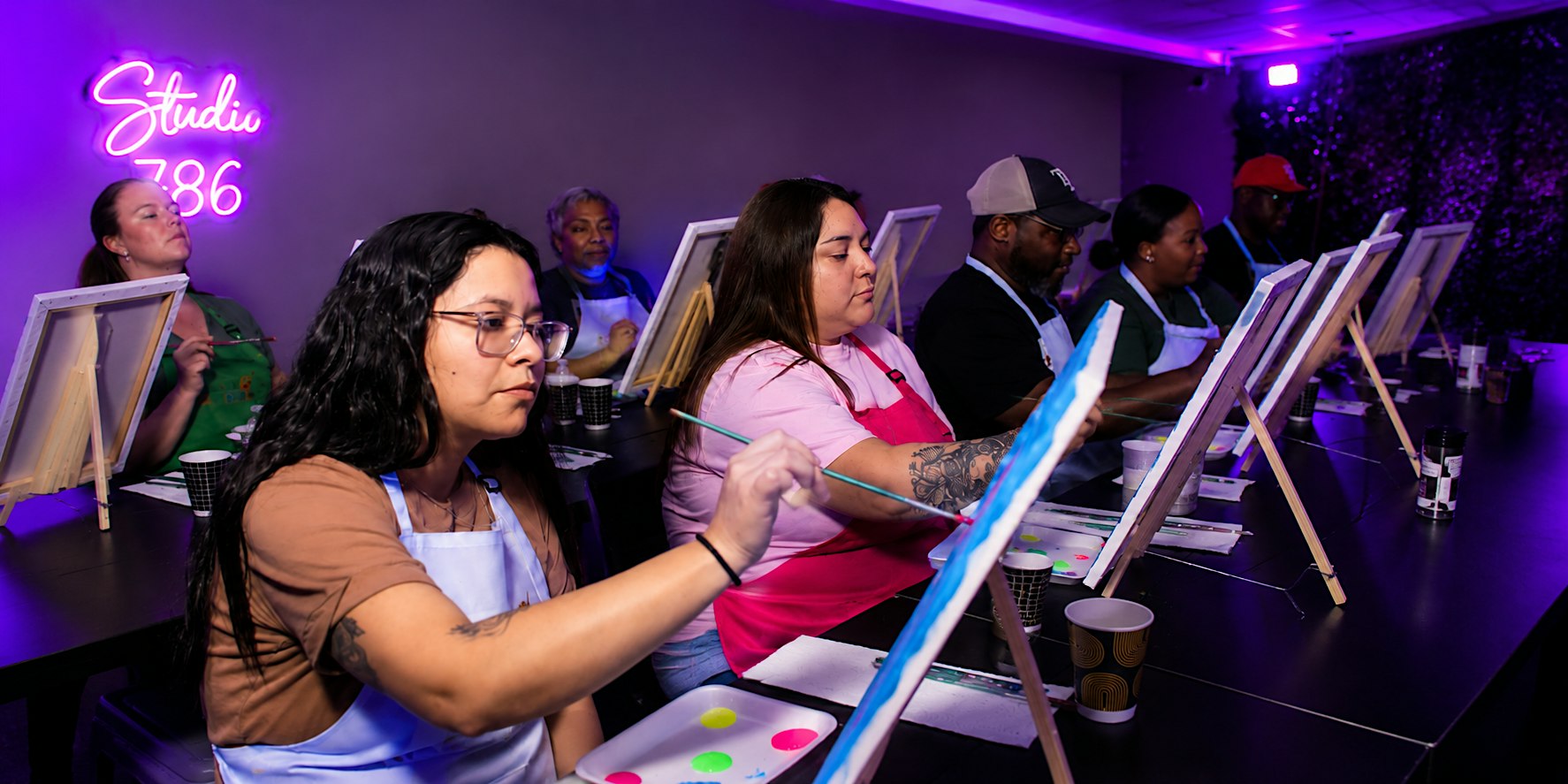 Sip, Paint, & Glow Under Neon Lights