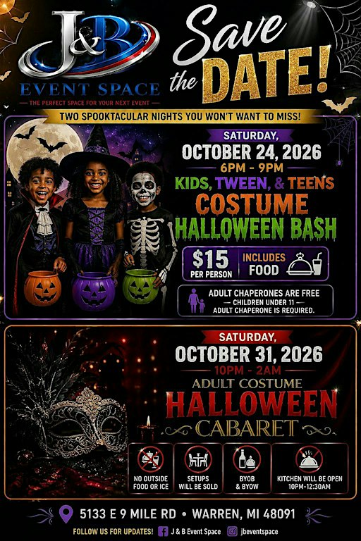 Kids, Tween, & Teens Costume Halloween Bash!