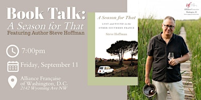 Book Talk: A Season for That, Featuring Author Steve Hoffman