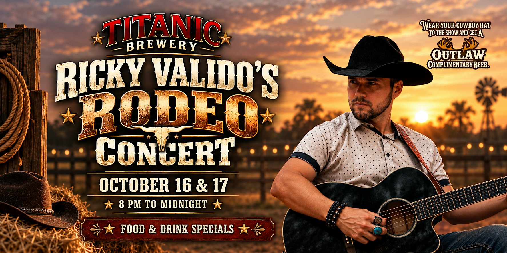 Ricky Valido's Rodeo — Miami Country Music Weekend at Titanic Brewery