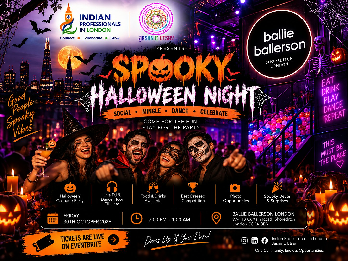 Spooky Halloween Night 2026  | Costumes, DJ & Party Till Late