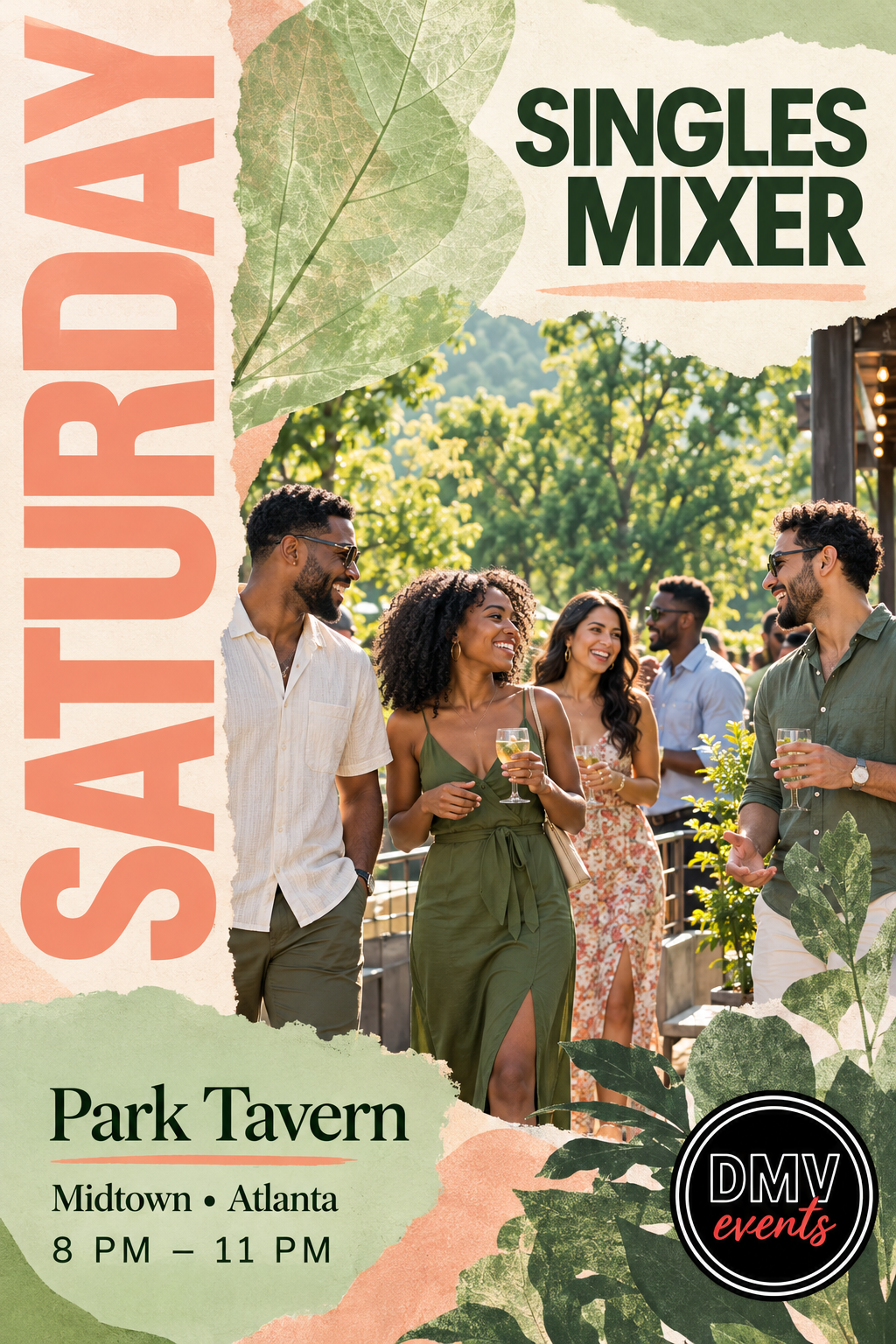 SATURDAY NIGHT SINGLES MIXER AT PARK TAVERN — MIDTOWN ATLANTA 💘