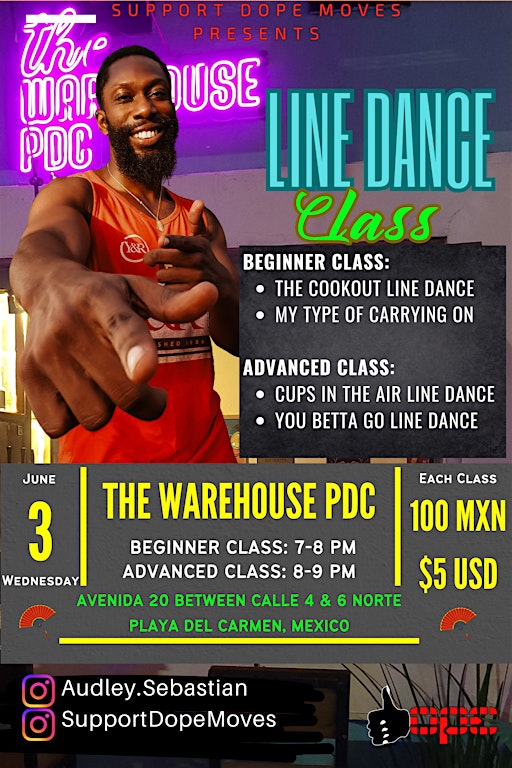 LINE DANCE CLASS in Playa del Carmen, Mexico - September 9, 2026