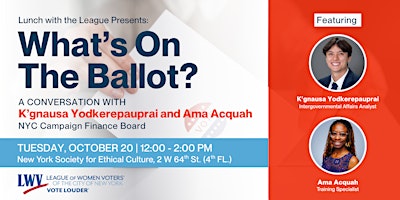 Lunch with the League: What's on the Ballot?