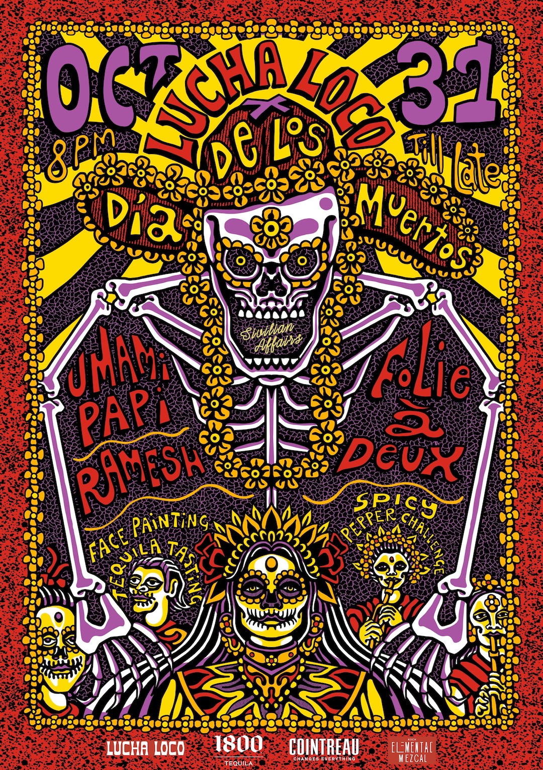 Sivilian Affairs x Lucha Loco Halloween: Día De Los Muertos