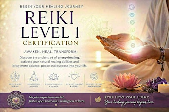 Reiki Level 1 Hybrid Course  - September 19&20, 1:30-6pm each day