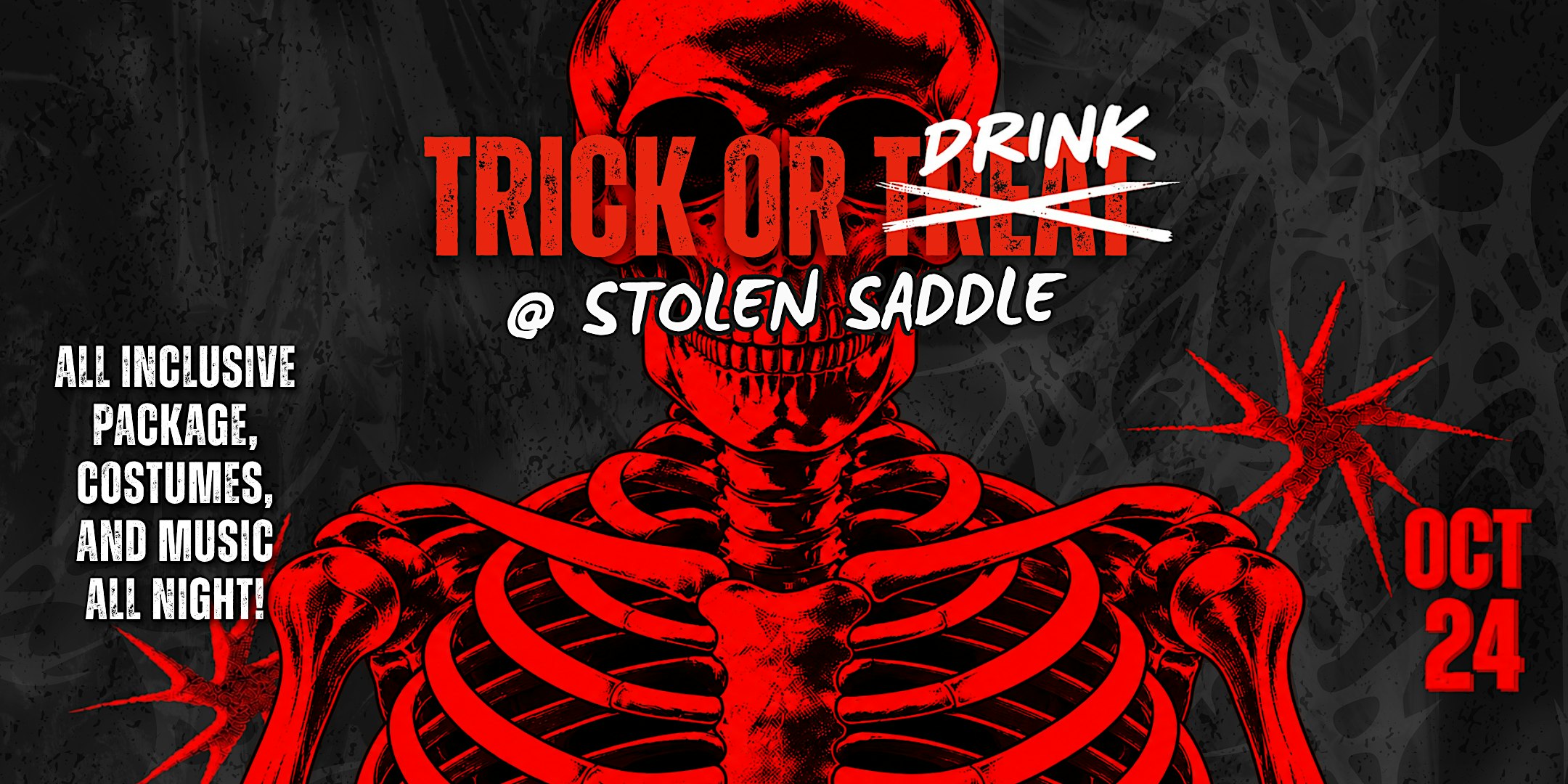 Stolen Saddle's Halloween Party | $20 All Inclusive Package