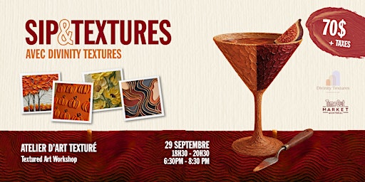 Sip & Textures – Atelier d’Art texturé @ Time Out Market Montréal
