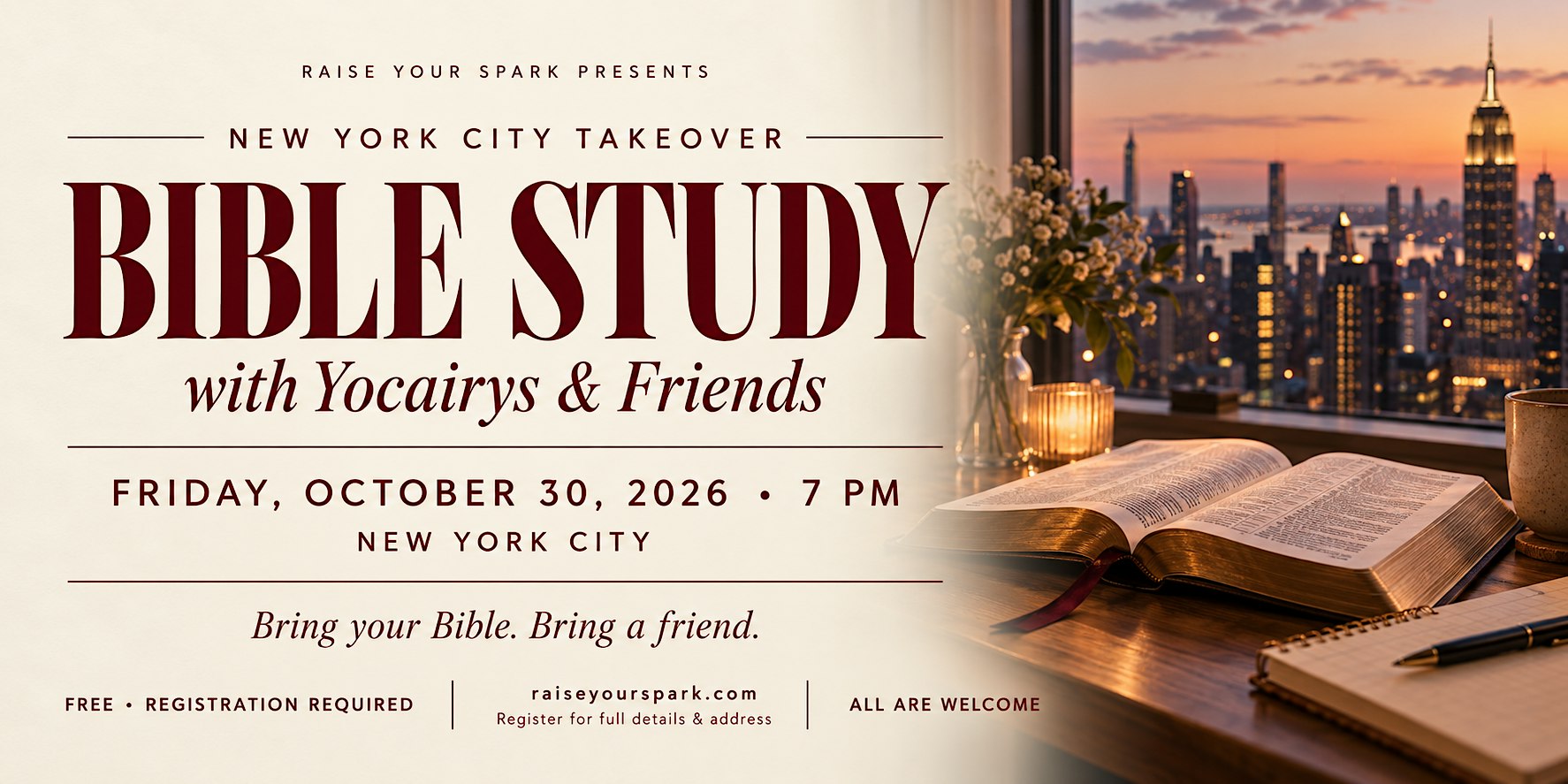 NYC Takeover: Bible Study with Yocairys & Friends