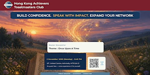 HK Achievers Toastmasters Public Speaking Club Weekly Meeting