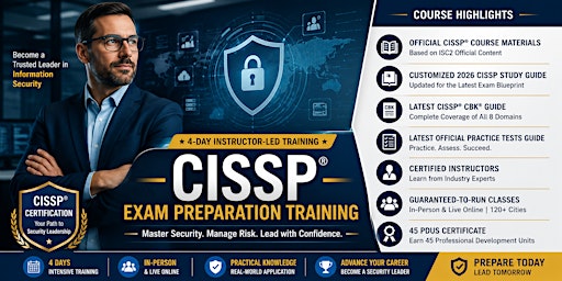 Las Vegas CISSP Training | 4-Day Exam Prep Led by Certified Instructors