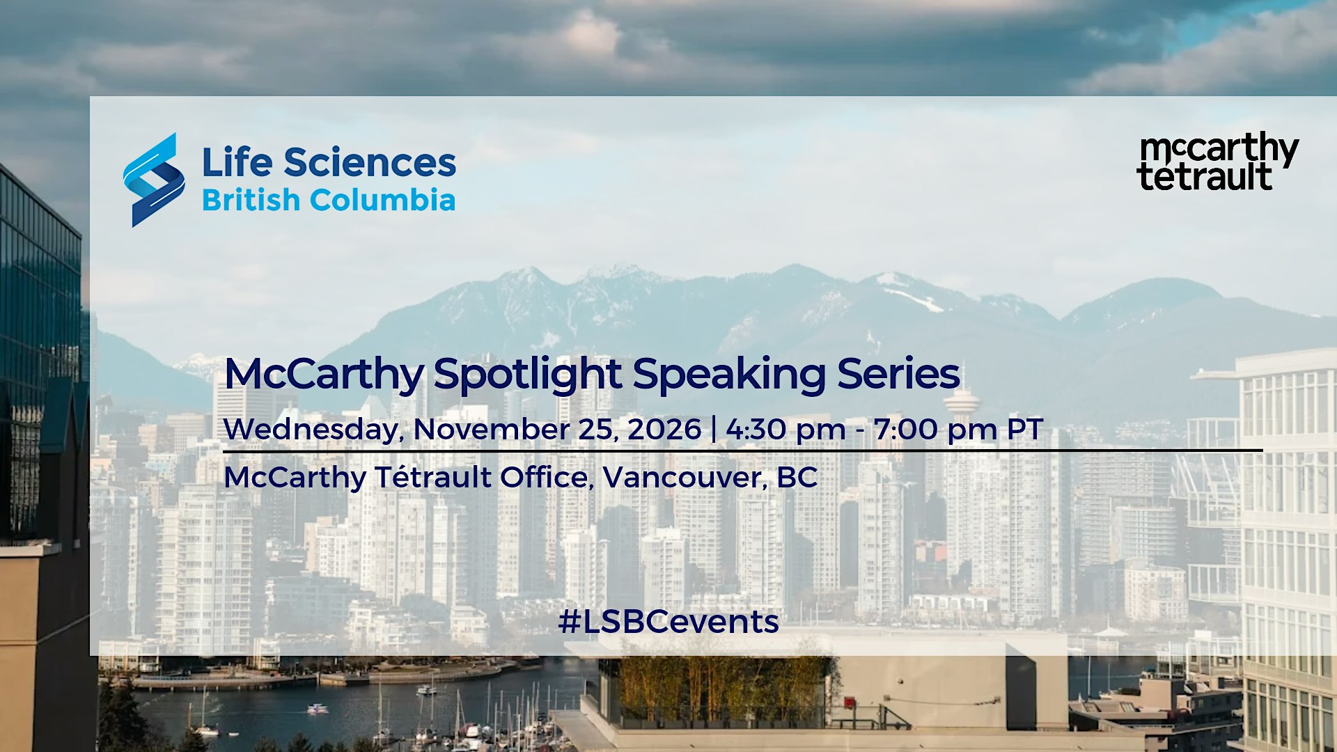 McCarthy Spotlight Speaking Series