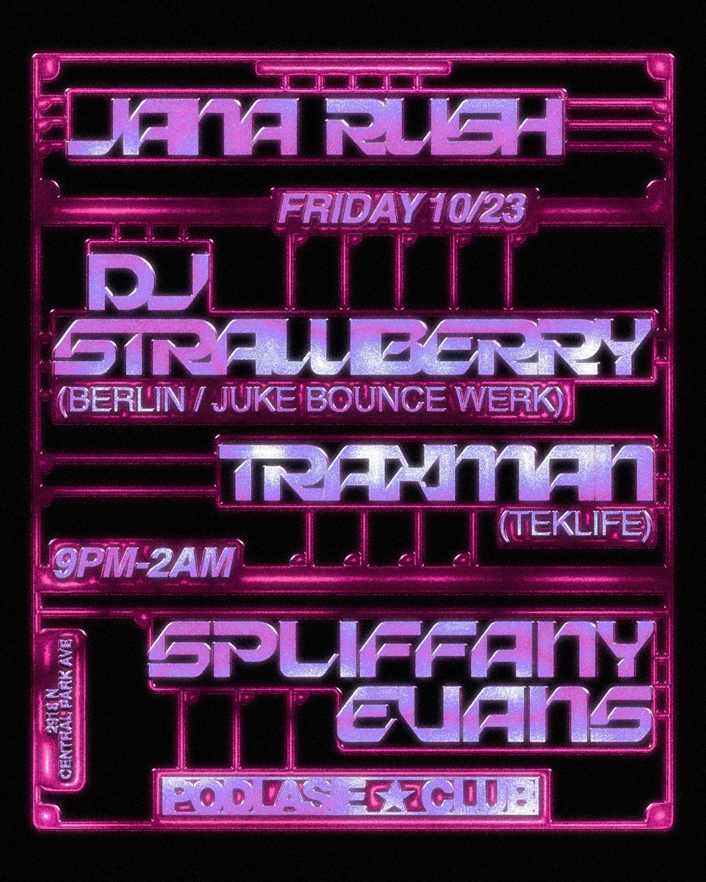 Jana Rush, DJ Strawberry, Traxman, spliffany evans