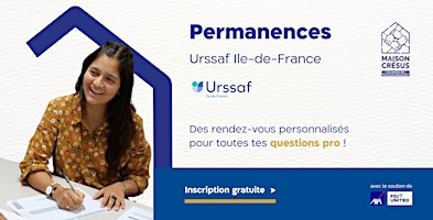 Permanences Urssaf Ile-de-France à la Maison CRÉSUS