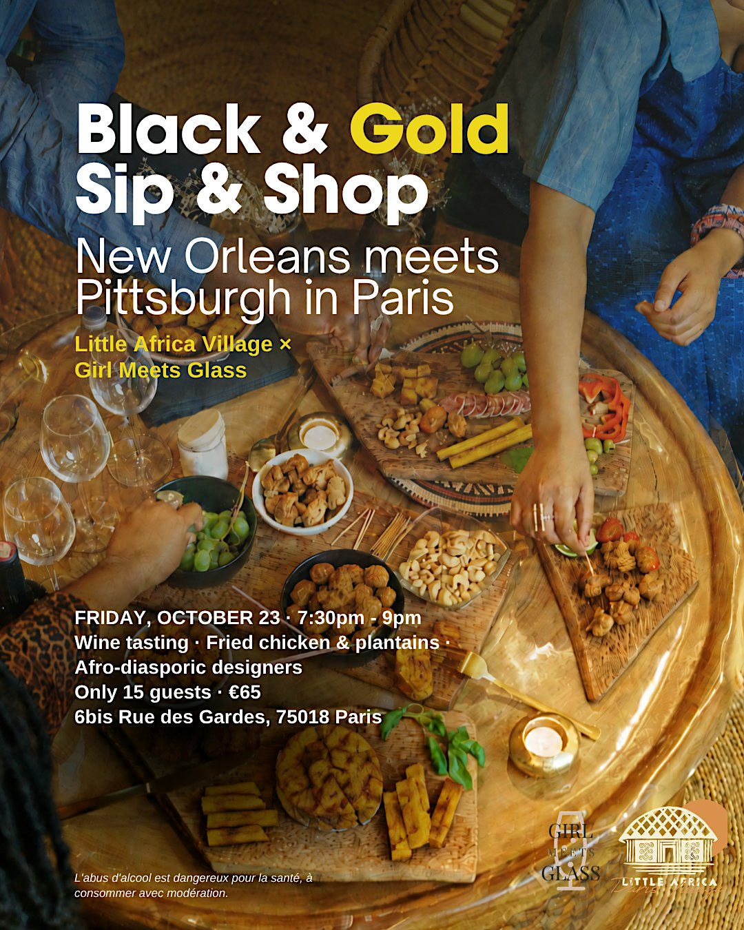 Black & Gold Sip & Shop — New Orleans meets Pittsburgh in Paris