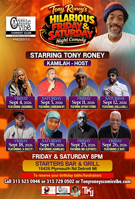 Hilarious Friday & Saturday Night Comedy – Starring Tony Roney & The Krack