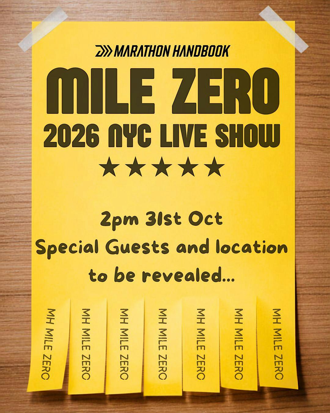 Marathon Handbook Live -  Mile Zero NYC 2026